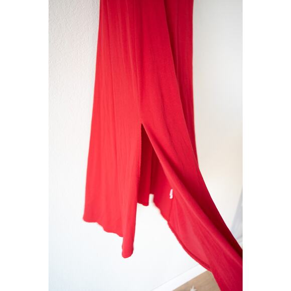 See You Monday Red Scoop Neck Maxi Dress M - Picture 3 of 3